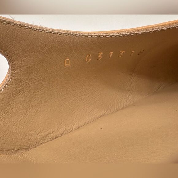 CHANEL Slingback Cap Toe Beige & Black Heels Leather Pumps EU 37.5 US 6.5-7 - Picture 11 of 15